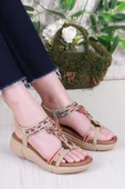 Guja Rüya Anatomik Rahat Taban Taşlı Boncuklu Lastikli Kadın Sandalet thumbnail 7