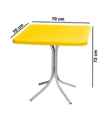 Omnipazar MT-CF870 Prima Fonte Plastik Kare Bahçe Balkon Masa 70x70 cm - 6