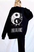 Ying-yang Kapüşonlu Sweatshirt thumbnail 1