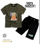 Triliya Pamuklu Unisex Çocuk Kapri Takımı (Cepli & Kordonlu, 3-12 Yaş) TRL-26 - 4