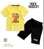 Triliya Pamuklu Unisex Çocuk Kapri Takımı (Cepli & Kordonlu, 3-12 Yaş) TRL-26 - 9