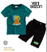 Triliya Pamuklu Unisex Çocuk Kapri Takımı (Cepli & Kordonlu, 3-12 Yaş) TRL-26 - 1