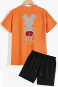 Sırt Baskılı Şort T-shirt Eşofman Takımı thumbnail 1