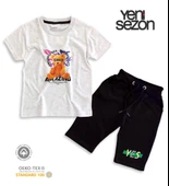 Triliya Pamuklu Unisex Çocuk Kapri Takımı (Cepli & Kordonlu, 3-12 Yaş) TRL-26 - 3