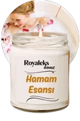 Doğal Özel Seri Kokulu Dekoratif Kavanoz Mum 210 cc - Hamam Esansı - RYL - 1