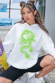 Chinese Dragon Graphic Baskılı Sweatshirt thumbnail 4