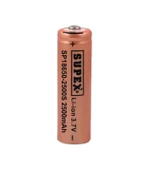 18650 3.7 VOLT 2500 MA LİTYUM ION DÜZ KAFA ŞARJLI PİL SUPEX 1 ADET FİYATIDIR - 1