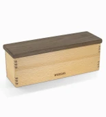 Woodsaka Mutfak İçin Sağlıklı Ahşap Saklama Kutusu - Model 6 - Gürgen & Ceviz - 27.8cm x 8.8cm x 7.5cm - 1