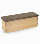 Woodsaka Mutfak İçin Sağlıklı Ahşap Saklama Kutusu - Model 4 - Gürgen & Ceviz - 23.8cm x 6.8cm x 7.5cm - 3