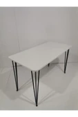 Feza 60×120 Metal Ayaklı Masa Mutfak Masası Çalışma Masası Bilgisayar Masası - 2