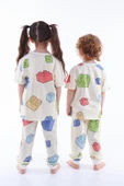 Renk Blokları Desenli Çocuk Pijama Takımı - 5