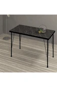 Modelvizyon Delta 60x120 Dekoratif Siyah Mermer Mutfak Masası - 3