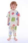 Renk Blokları Desenli Çocuk Pijama Takımı - 3