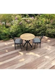 BAMBEDS MOBİLYA 70x70 Çam Yuvarlak Masa Ahtapot Ayak Güneş Sandalye 2 Adet - 2