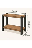 BAMBEDS MOBİLYA Metal Mutfak Tezgah Üstü Organizer 2 Raflı Banyo Mutfak Düzenleyici Beyaz - 3