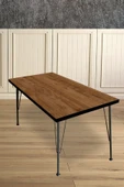 Modelvizyon New 60x90 Dekoratif Ceviz Mutfak Balkon Masası - 1