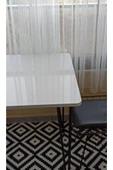 BAMBEDS MOBİLYA Bambeds 60x90 Beyaz Masa Balkon Masası Ders Calısma Masası - 3