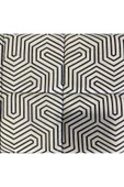 BAMBEDS MOBİLYA Masa Takımı, Yemek Masası, Mutfak Masası, 70x110Beyaz siyahdesen 4 Sandalye - 4