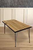 BAMBEDS MOBİLYA 60x120 Dekoratif Mutfak Masası, Yemek Masası, Çalışma Masası, Bilgisayar Masası Çam - 2