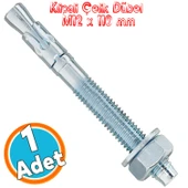 Klipsli Saplamalı Çelik Dübel M12x110 mm Raf Montaj Bağlantı Kanalları Tavan Beton Asma Aparat - 1