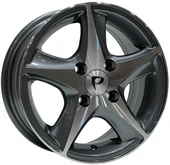 Renault Uyumlu Powcan BK-087 5.5X13 4X100 ET35 73.1 Gun Machined Jant - 1