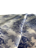 LOOM & LAUREL Jakarlı Dokuma Kumaş 160x160 Yuvarlak Masa Örtüsü Mavi Ağırlıklı thumbnail 5