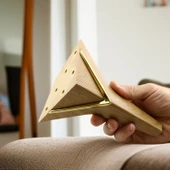 Empoli 16 cm Açık Ceviz Gold 4 Adet Lüks Mobilya Kanepe Koltuk Sehpa Tv Ünitesi Baza Ayağı Seti thumbnail 4