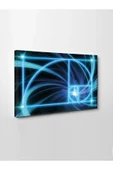 Led Işıklı Mavi Altın Oran Kanvas Tablo - 3