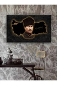 Led Işıklı Atatürk Ve Türkiye Haritası Kanvas Tablo - 2