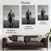 Atatürk Portre Tablosu Mustafa Kemal Atatürk Dikdörtgen Dekoratif Kanvas Tablo-FC-127 - 5