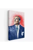 Mustafa Kemal Atatürk'ün Yağlıboya Görünümlü Portre Çizimi Dekoratif Kanvas Tablo-DD-81 - 1