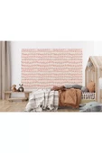 Kırmızı Çizgi Desenli Çocuk Odası Duvar Kağıdı-5770 - 1