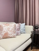 LOOM & LAUREL Jakarlı Dokuma Kumaş Kırlent 45x43 cm (İçi Dolu) Bordo Ağırlıklı thumbnail 8