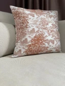 LOOM & LAUREL Jakarlı Dokuma Kumaş Kırlent 45x43 cm (İçi Dolu) Açık Kahverengi Ağırlıklı thumbnail 6