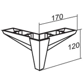 Mobilya Kanepe Sehpa Puf Koltuk Ayağı 12 cm Kahverengi Ahşap Desenli Baza Ayak 4 Adet thumbnail 4