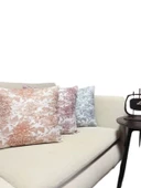 LOOM & LAUREL Jakarlı Dokuma Kumaş Kırlent 45x43 cm (İçi Dolu) Açık Kahverengi Ağırlıklı thumbnail 3