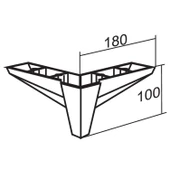 Mobilya Kanepe Sehpa TV Ünitesi Koltuk Ayağı 10 cm Beyaz Baza Ayak 4 Adet thumbnail 7