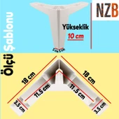 Mobilya Kanepe Sehpa TV Ünitesi Koltuk Ayağı 10 cm Beyaz Baza Ayak 4 Adet thumbnail 2