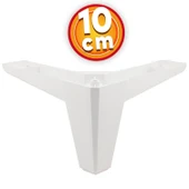 Mobilya Kanepe Sehpa TV Ünitesi Koltuk Ayağı 10 cm Beyaz Baza Ayak 4 Adet thumbnail 5