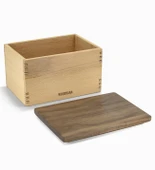 Woodsaka Mutfak İçin Sağlıklı Ahşap Saklama Kutusu - Mini Organizer - Model 2 - Gürgen & Ceviz - 17.8cm x 9.8cm x 9cm - 3