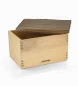 Woodsaka Mutfak İçin Sağlıklı Ahşap Saklama Kutusu - Mini Organizer - Model 2 - Gürgen & Ceviz - 17.8cm x 9.8cm x 9cm - 2