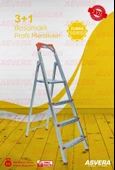 ASVERA 3+1 Basamaklı Profil Merdiven – Dayanıklı, Hafif, Ev & Ofis Kullanımı İçin thumbnail 1
