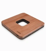 Demlik Altlığı - Nihale - Ceviz Ve Gürgen - 13cm x 13cm x 1.6cm - 2