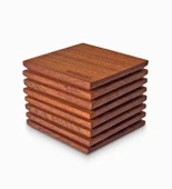 Woodsaka Maun ( Sapele) Bardak Altlığı - 12 Parça - 1