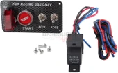 On - Off Start Stop Düğmesi Racing Şalteri Anahtarları Tam Set Full İçerik - 4