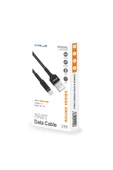 Round Rs-101 Micro Usb Data/şarj Kablosu 3a 1mt Örgü - Siyah - 6