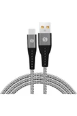 S-Link SL-STM60T 3A Fast Şarj Type-C Gri Data + Sarj Kablosu Uyumlu - 1