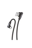Linktech K592 Safe Micro USB 90 Derece Data/Şarj Kablosu 3A 1.5mt - 3