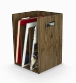 Woodsaka Reka Kitaplık ve Dergilik - Ceviz Ağacından - 19.2cm x 19.2 x 30.1cm - 3