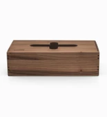 Woodsaka Reka Peçete Kutusu - Kayar Kapaklı - Ceviz - 29.8cm x 14.8cm x 7.5cm - 3